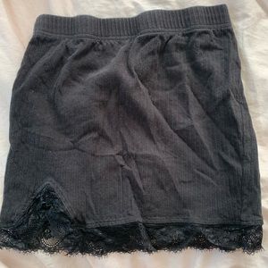 Black mini skirt